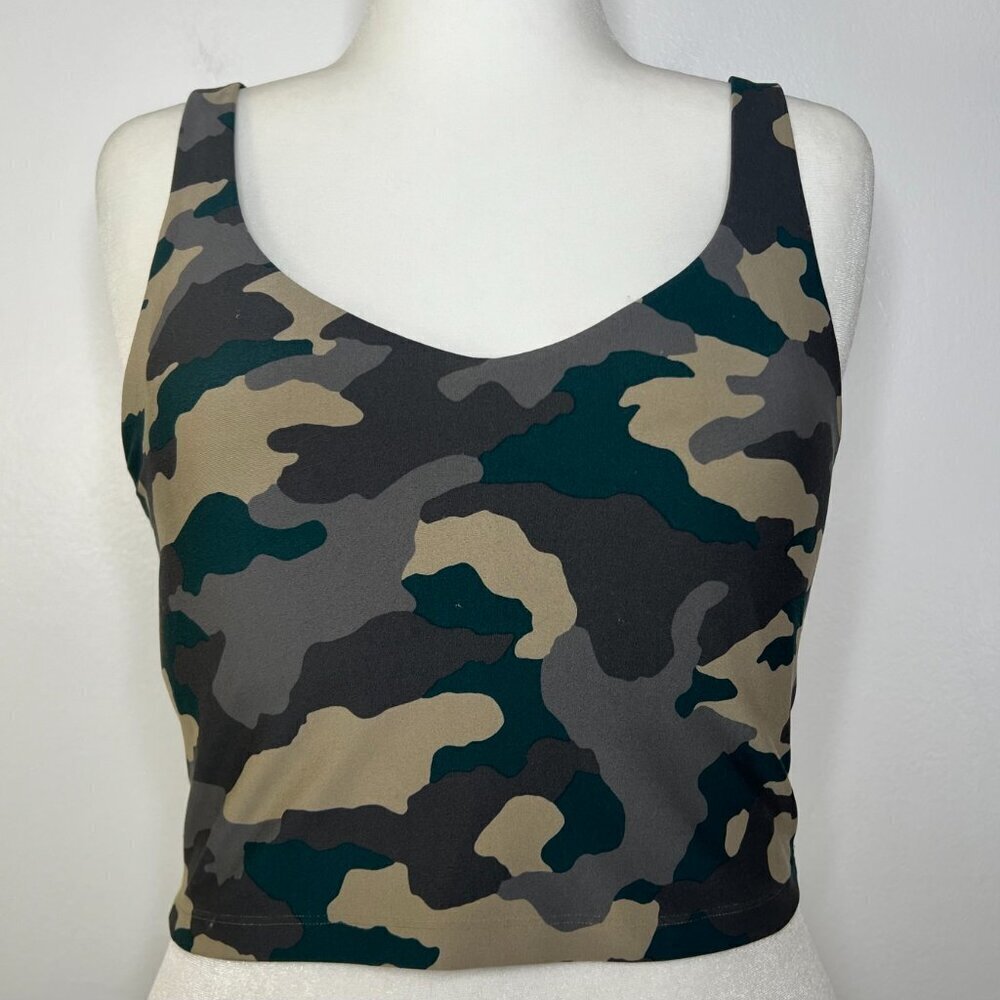 Offline By Aerie Women's XL Recharge Least Support Sports Bra Green Camo Padded